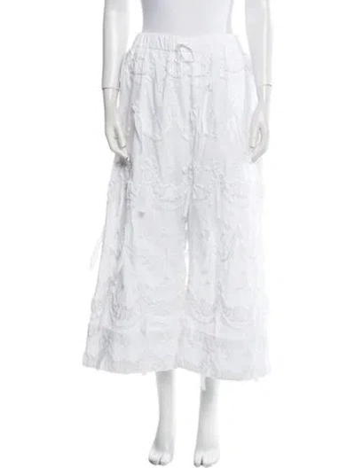 Pre-owned Simone Rocha Wide Leg Pants W/ Tags In White