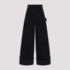 Simone Rocha Wide Leg Puddle Jeans In Black Jet