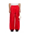 Simone Rocha Wide-legged Belted Track Pants In Red