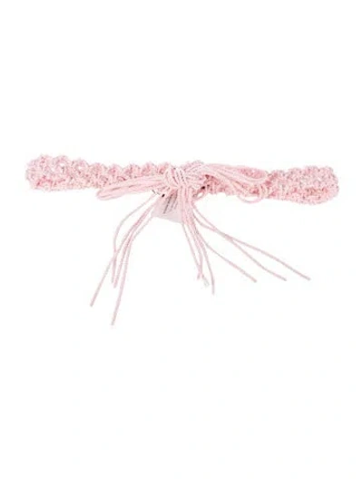 Pre-owned Simone Rocha Wide Waist Belt In Pink