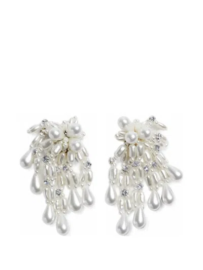 Simone Rocha Wilted Chandelier Ohrringe In White