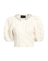 Simone Rocha Woman Cardigan Ivory Size M Alpaca Wool, Wool, Polyamide In White