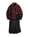 Simone Rocha Woman Coat Red Size 8 Synthetic Fibers, Acrylic, Wool, Alpaca Wool