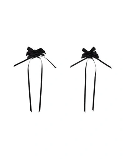 Simone Rocha Woman Earrings Black Size - Textile Fibers