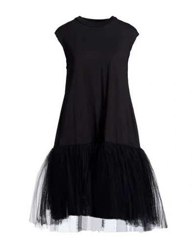 Simone Rocha Woman Midi Dress Black Size S Cotton, Polyamide