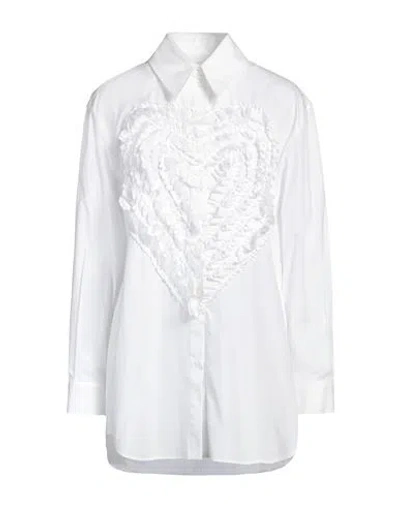 Simone Rocha Woman Shirt White Size 4 Cotton