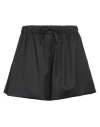 Simone Rocha Woman Shorts & Bermuda Shorts Black Size 8 Polyester, Virgin Wool