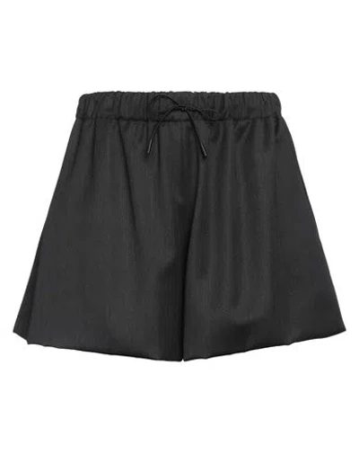 Simone Rocha Woman Shorts & Bermuda Shorts Black Size 8 Polyester, Virgin Wool