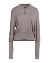 Simone Rocha Woman Sweater Taupe Size L Merino Wool, Silk