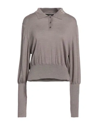 Simone Rocha Woman Sweater Taupe Size L Merino Wool, Silk