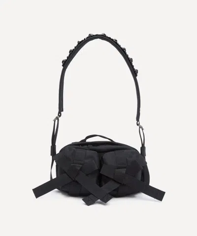Simone Rocha Women's Beaded Classic Bow Crossbody Bag In Black