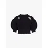 Simone Rocha Verzierter Cardigan Aus Einem Wollgemisch In Black/clear