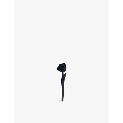 Simone Rocha Womens  Rose 3d-appliqué Woven Earrings In Black