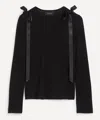 Simone Rocha Women's Bow Ribbon Tail Long-sleeve T-shirt