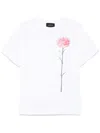 Simone Rocha Women Carnation Print Short Sleeve T-shirt In White