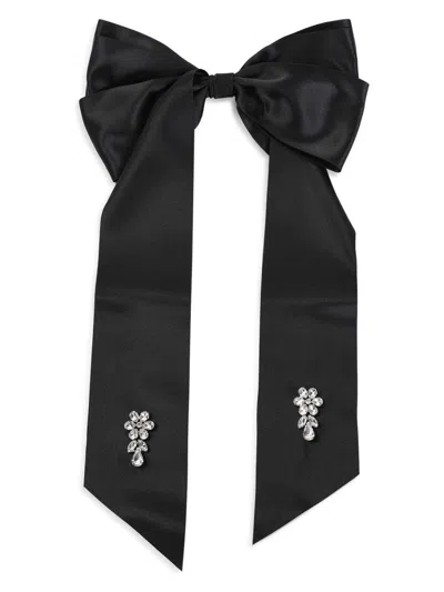 SIMONE ROCHA WOMEN'S CRYSTAL FLOWER BOW BARRETTE