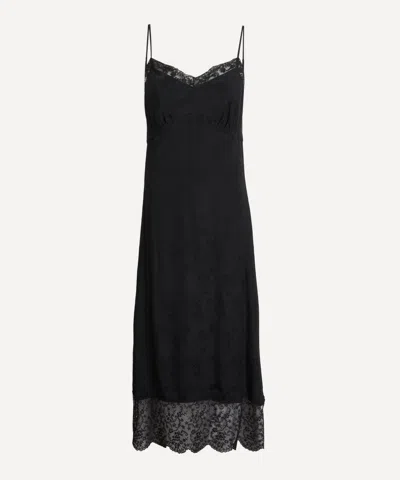 Simone Rocha Women's Deep Lace Trim Slip Dress In Black