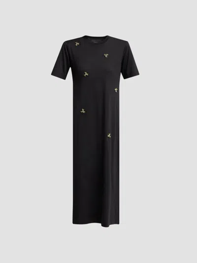 Simone Rocha Women's Embellished Easy T-shirt Dress In Black