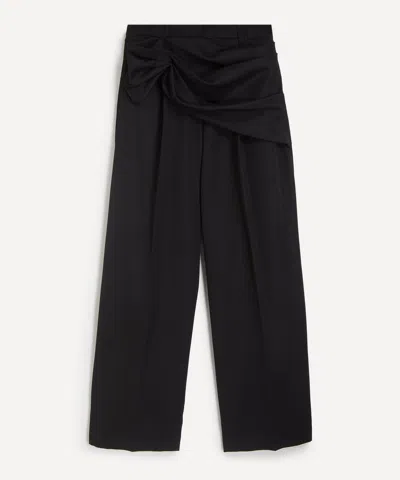 Simone Rocha Women's Gathered Flower Sash Trousers In Black