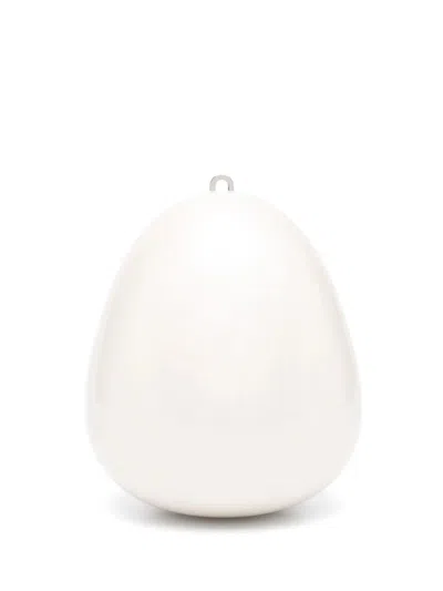 Simone Rocha Women Large Egg Bag With Xl Pearl Crossbody In White
