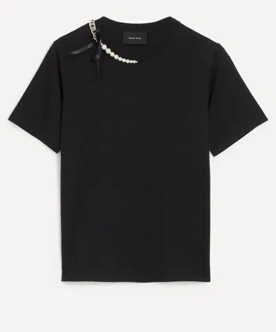 Simone Rocha Women's Pearl And Chain Boy T-shirt