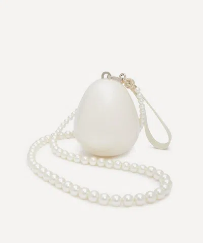 Simone Rocha Women's Pearl Egg Crossbody Bag In White
