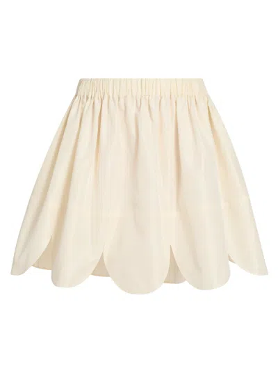 Simone Rocha Women's Petal Hem Miniskirt In Sand