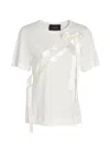Simone Rocha Bow Sash Short-sleeve T-shirt In White