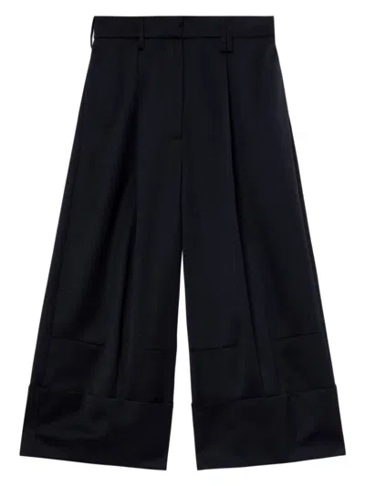 SIMONE ROCHA WOMEN'S SCULPTED CROPPED WIDE LEG TROUSERS