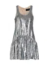 Simone Rocha Sequined Minidress In Silver
