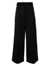 Simone Rocha Pleated Wide-leg Trousers In Black