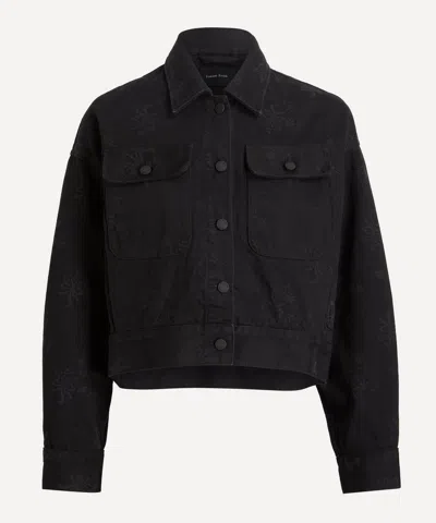 Simone Rocha Women's Utility Embellished Workwear Jacket In Black