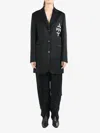 Simone Rocha Crystal-embellished Jacket In Black/clear