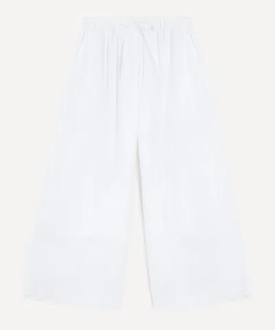 Simone Rocha Women's White Cropped Easy Trousers