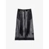 Simone Rocha Womens Black Bow-embellished High-waist Woven Midi Skirt In Black