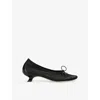 Simone Rocha Black Mesh Ballerina Heels In Black