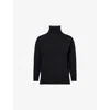 Simone Rocha Womens Black Open-back High-neck Cashmere Jumper In Black