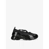 Simone Rocha Ballerine Ibride Criss Cross Tracker In Raso In Black/comb