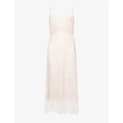 Simone Rocha Womens Blush Lace Floral Woven Midi Dress In Pink