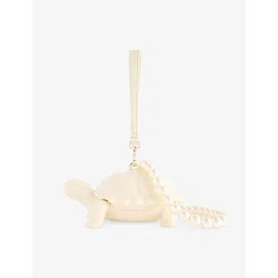Simone Rocha Womens Cream Tortoise Perspex Cross-body Bag In White
