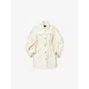 Simone Rocha Womens  Puddle Pleated Wide-leg High-rise Woven-blend Trousers In Ivory/pearl