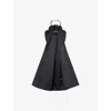 Simone Rocha Womens Black Ruched Balloon Woven Midi Dress In Black