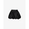 Simone Rocha Gathered Taffeta Miniskirt In Black