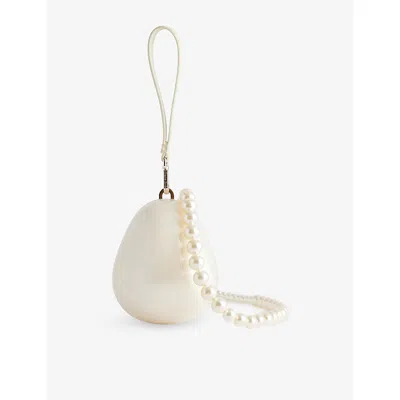 Simone Rocha Womens Pearl/pearl Micro Egg Pearlescent Crossbody Acrylic Bag