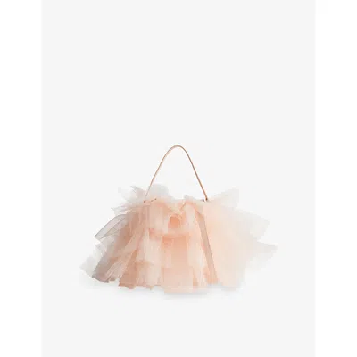 Simone Rocha Womens Mini Frilly Tutu Tule Handbag Ballet Nude