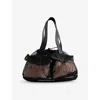Simone Rocha Womens Sheer Stuffed Mini Woven Top-handle Bag Black In Black