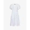 Simone Rocha Tulle Overlay Multi Ruffle Frill Dress White In White
