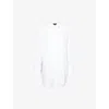 Simone Rocha Womens White/pearl Beads-embellishment Wide-cuffs Cotton-poplin Shirt In White