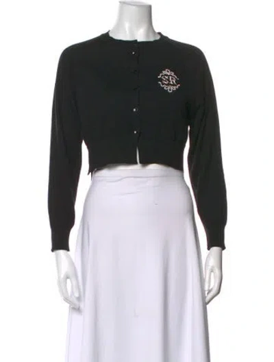 Pre-owned Simone Rocha Wool Crew Neck Sweater In Black