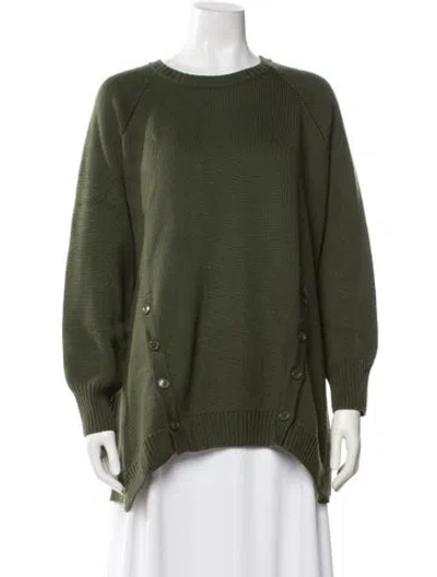 Pre-owned Simone Rocha Wool Crew Neck Sweater In Green